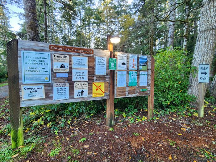 CARTER LAKE information board