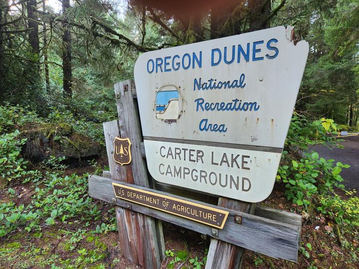 Carter Lake entrance sign