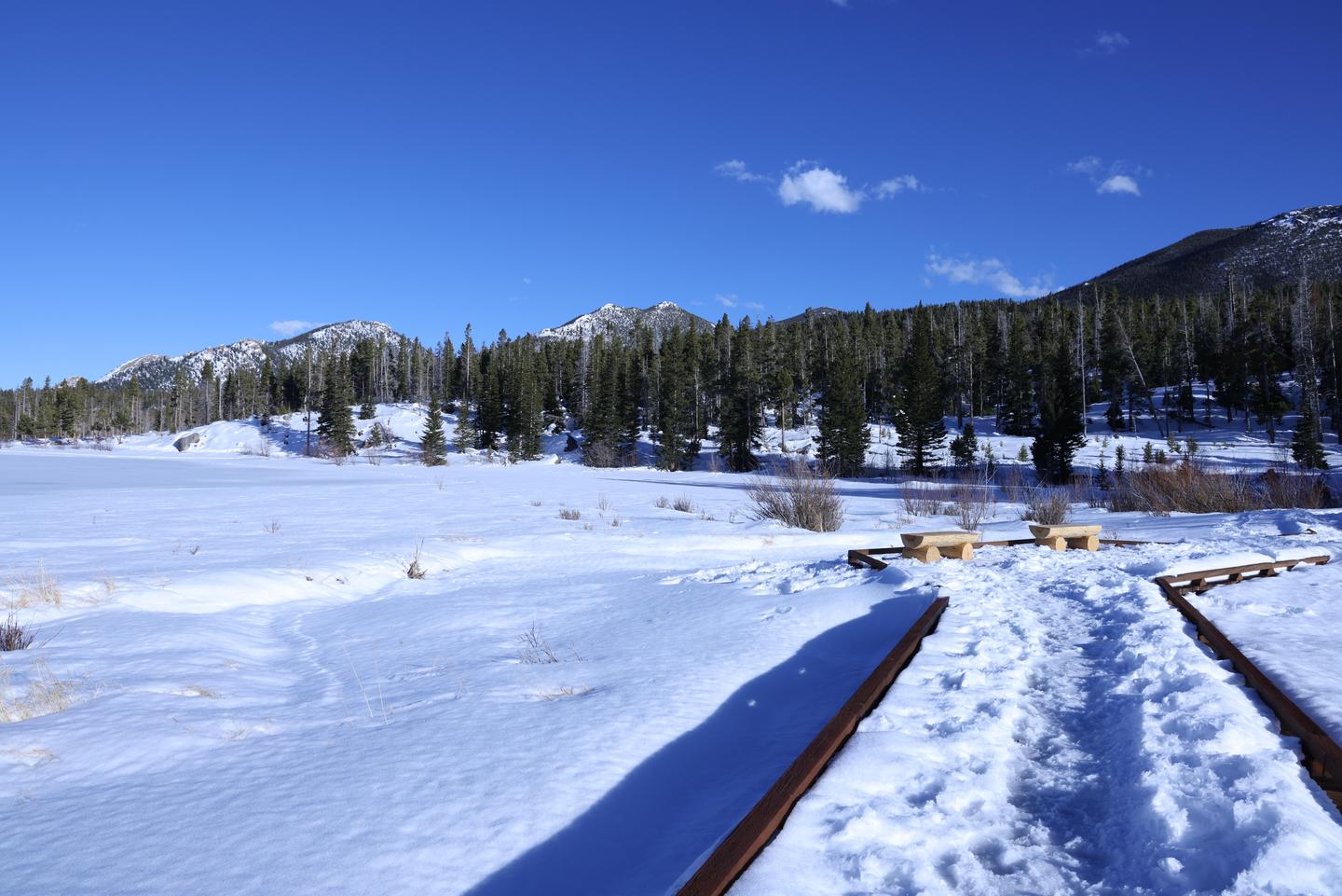 Sprague Lake in winter