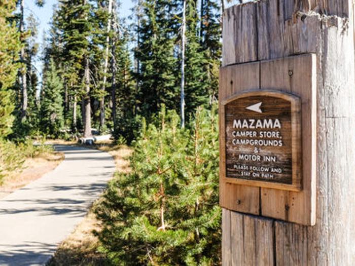 Mazama Campground SignEntrance to Mazama Campground