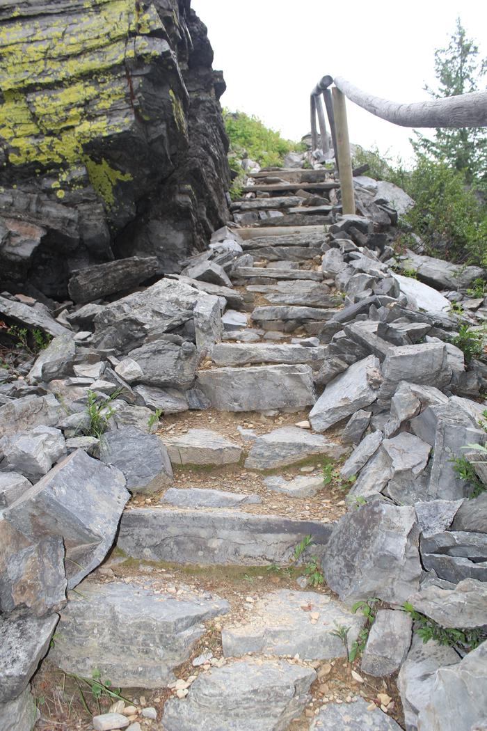 Steps to the base of the tower.