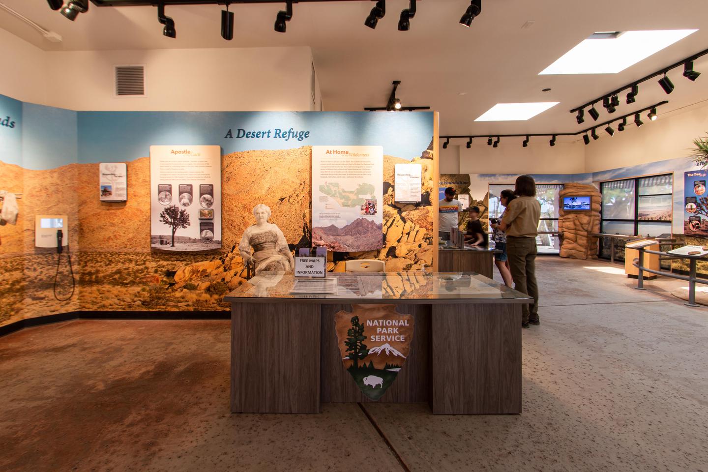 Inside JTVCInformation desk inside the Joshua Tree Visitor Center