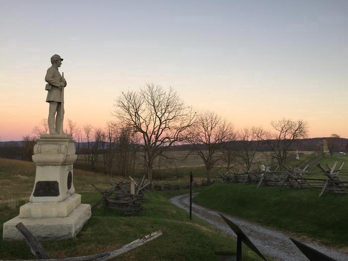 Monument at Sunset130th Pennsylvania Monument at Bloody Lane