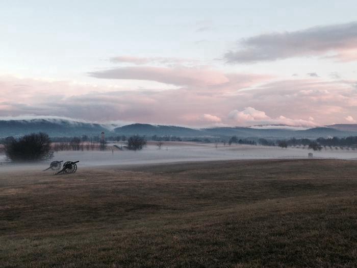 Fog Over the BattlefieldView from the visitor center looking toward Bloody Lane at sunset