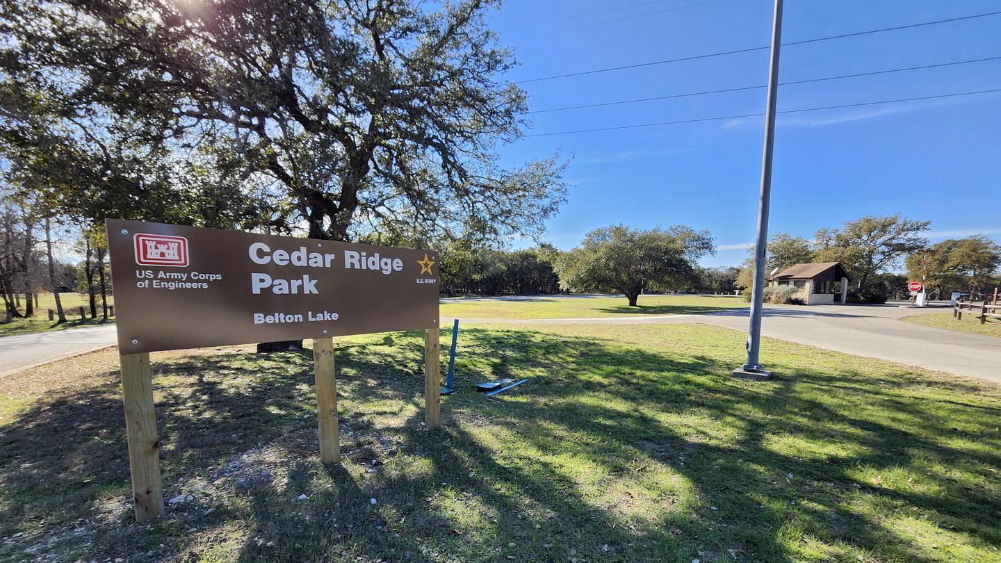 Cedar Ridge Park SignCedar Ridge (TX) Camping