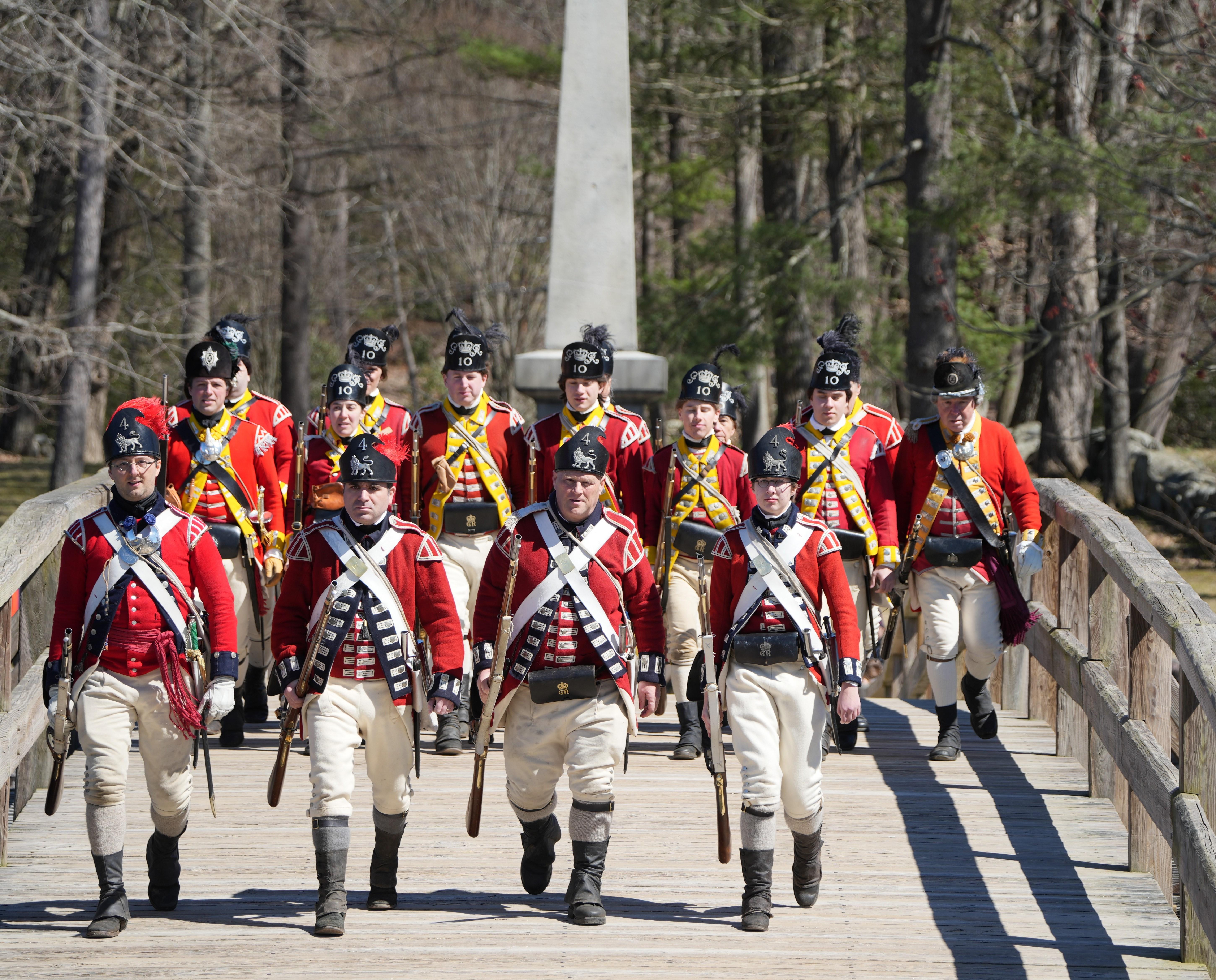 British Soldiers on the Old North Bridge