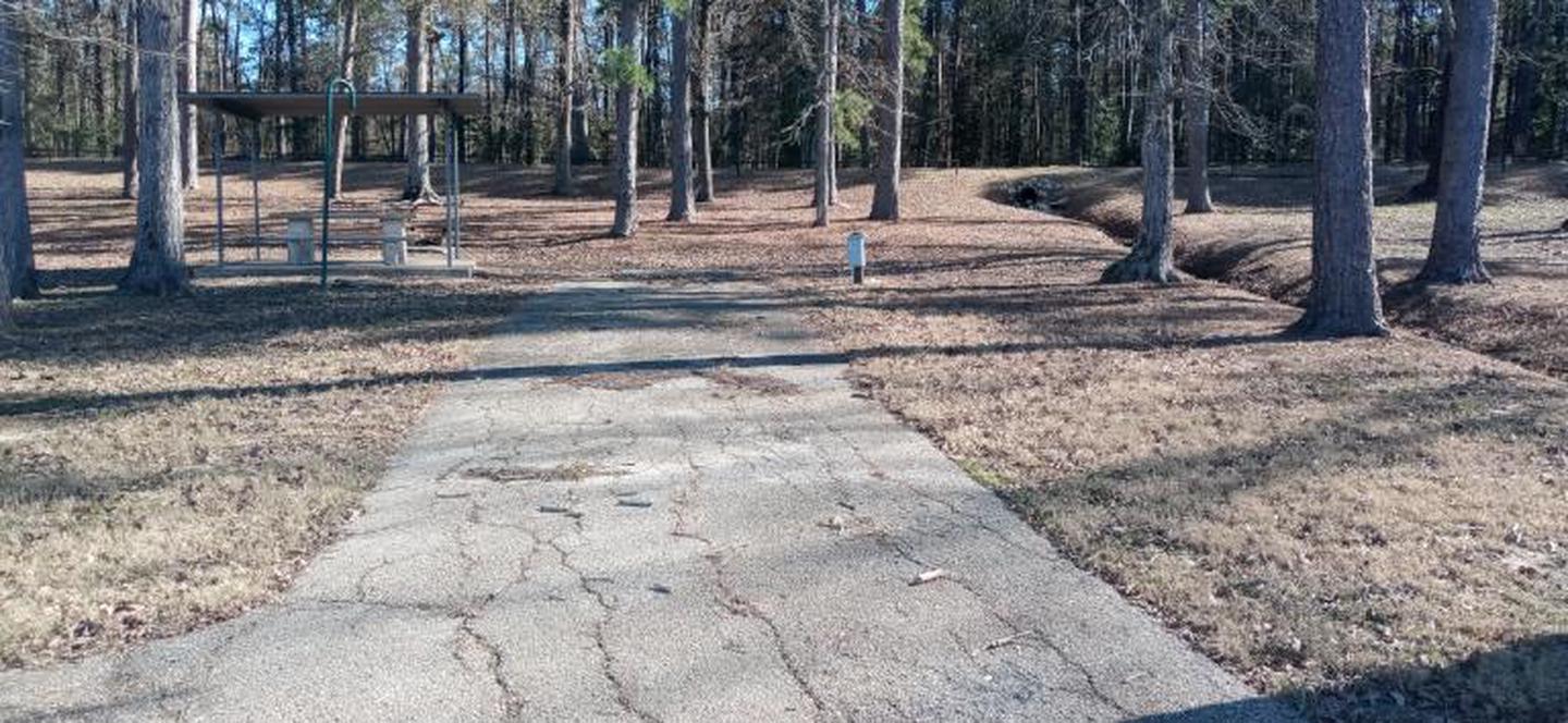 A photo of Site 16 of Loop LOOA at SAN AUGUSTINE with Electricity Hookup, Water Hookup, Picnic Table, Lean To / Shelter, Shade