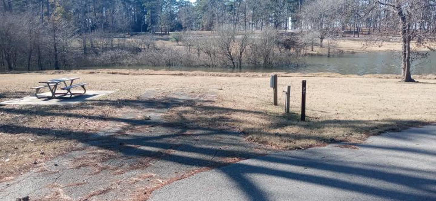 A photo of Site 27 of Loop LOOA at SAN AUGUSTINE with Picnic Table, Electricity Hookup, Water Hookup, Shade, Waterfront