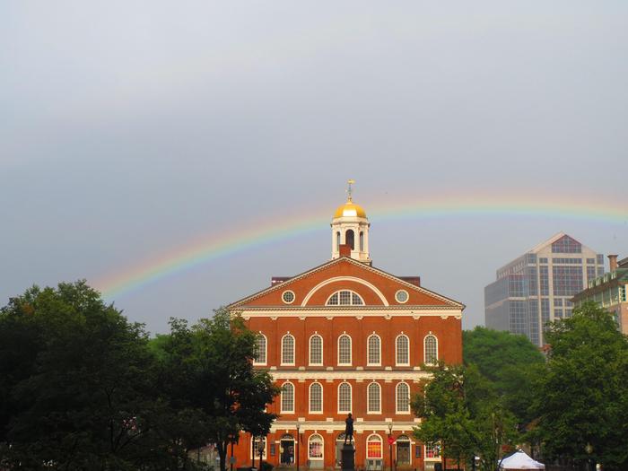 Rainbow over Faneuil HallRare image of rainbow was captured over Faneuil Hall