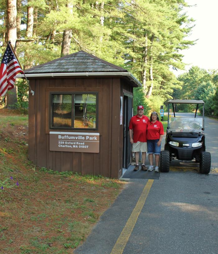 Buffumville Park HostsFriendly park hosts will greet you at the entrance station to Buffumville Park.