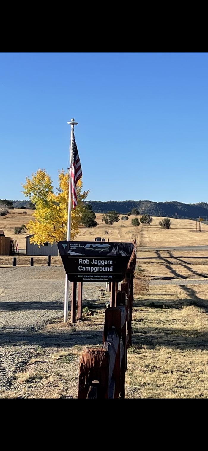 Jaggers with FlagMorning at Rob Jaggers Campground