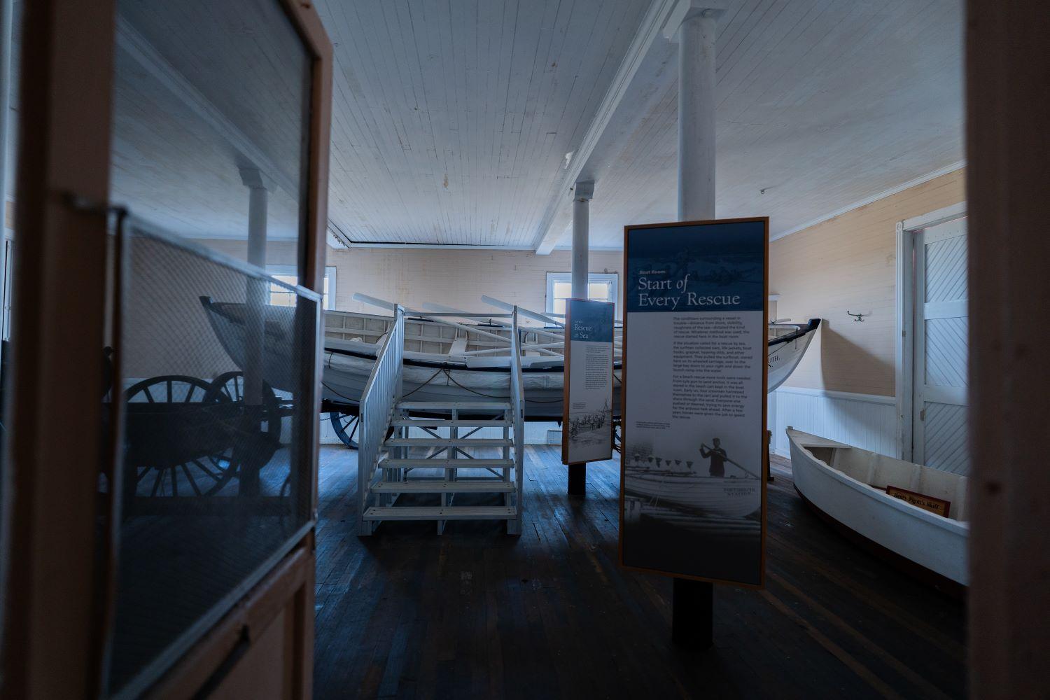 Inside Portsmouth Life Saving Station