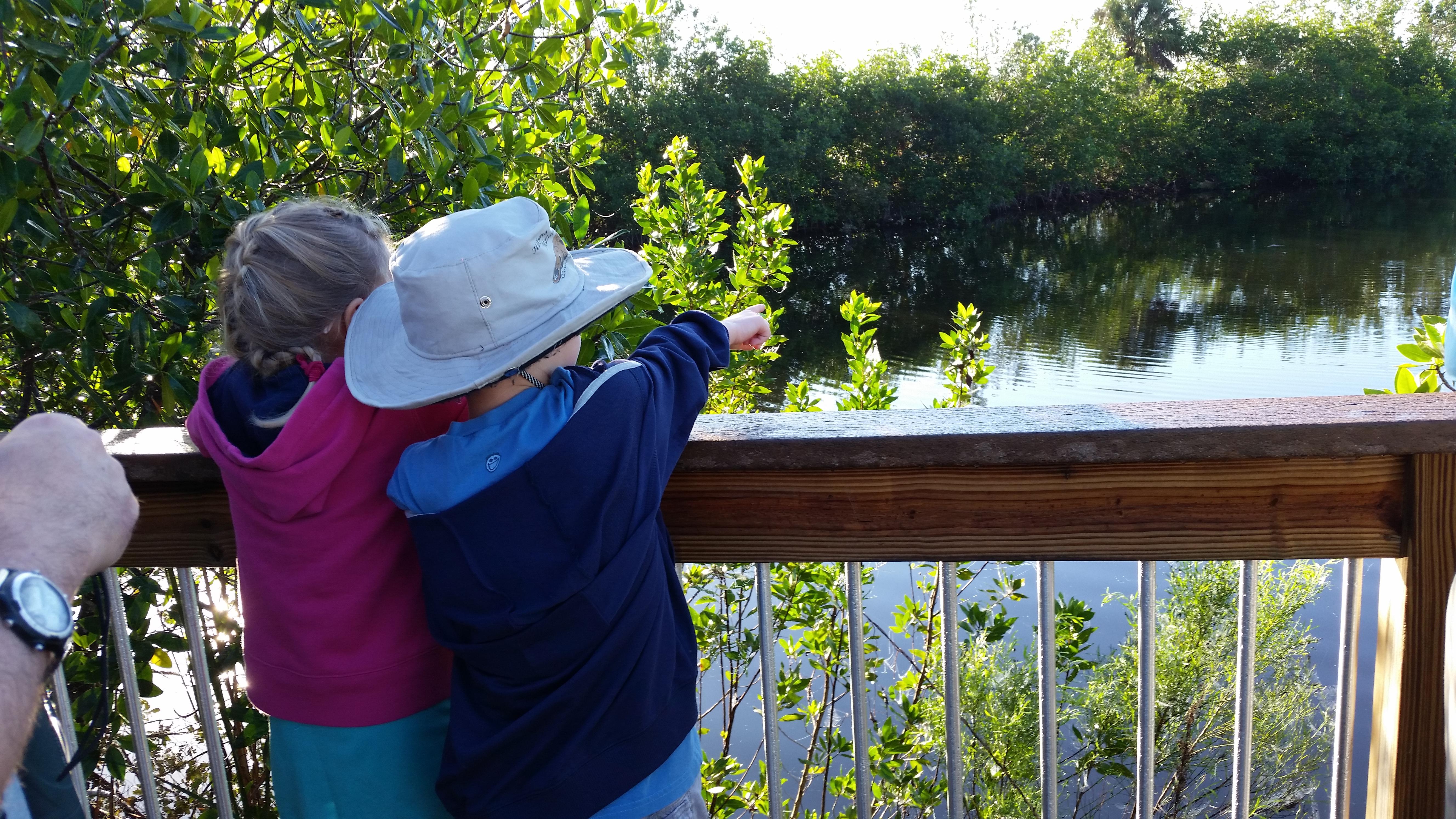 Kids on Reed Boardwalk