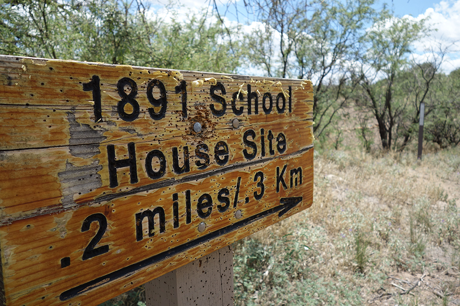 1891 Schoolhouse sign in the Agua Fria National Monument