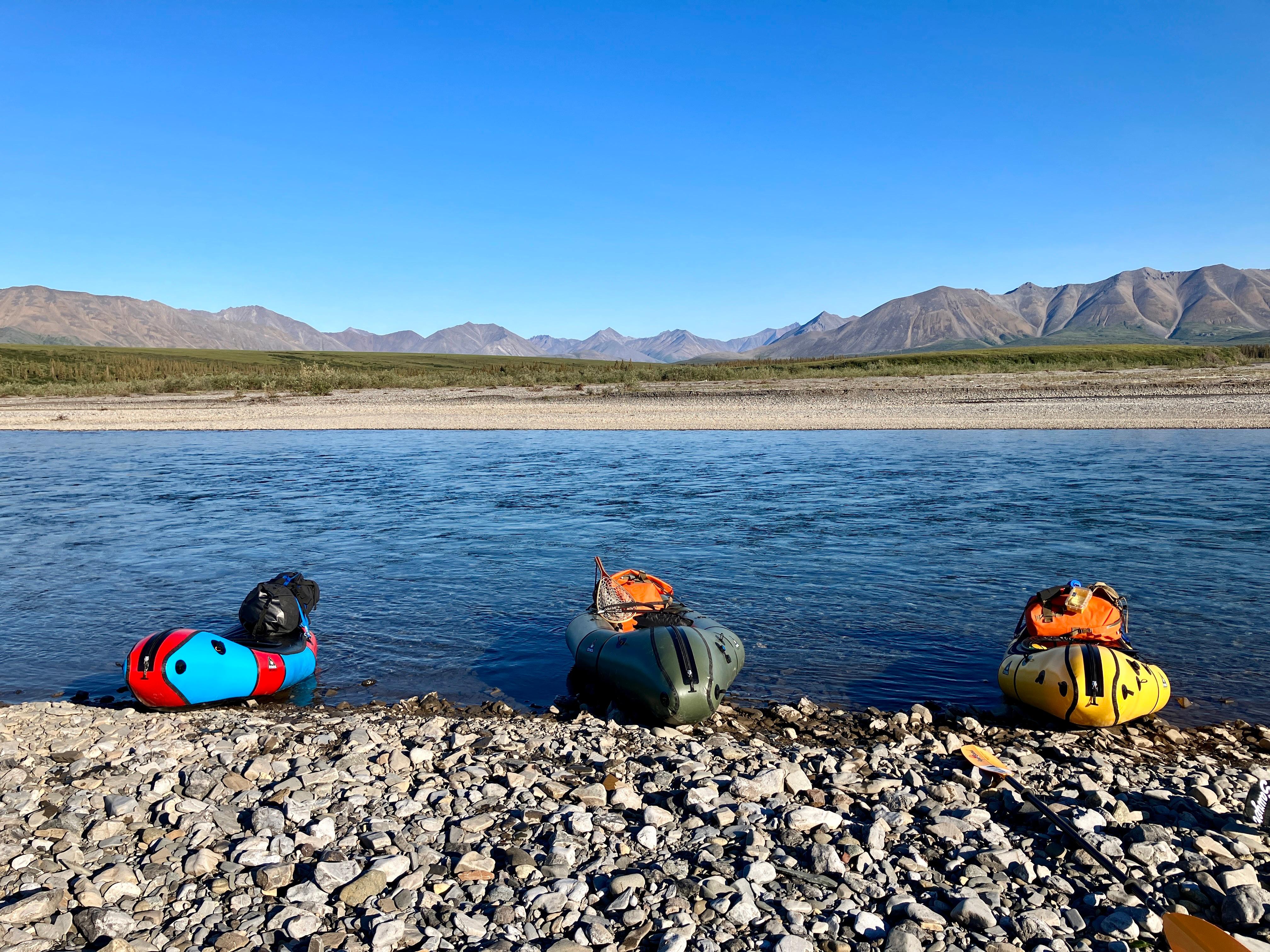 Three packrafts