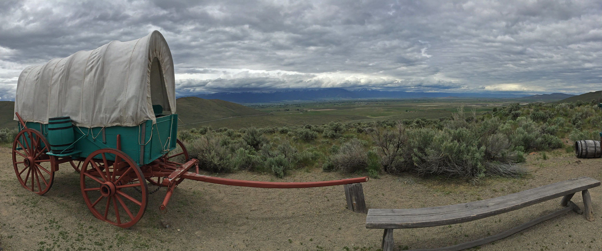 Pioneer-style wagon on display at NHOTIC