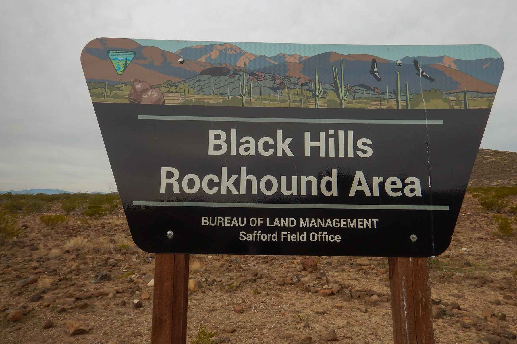 Black Hills Rockhound Area sign