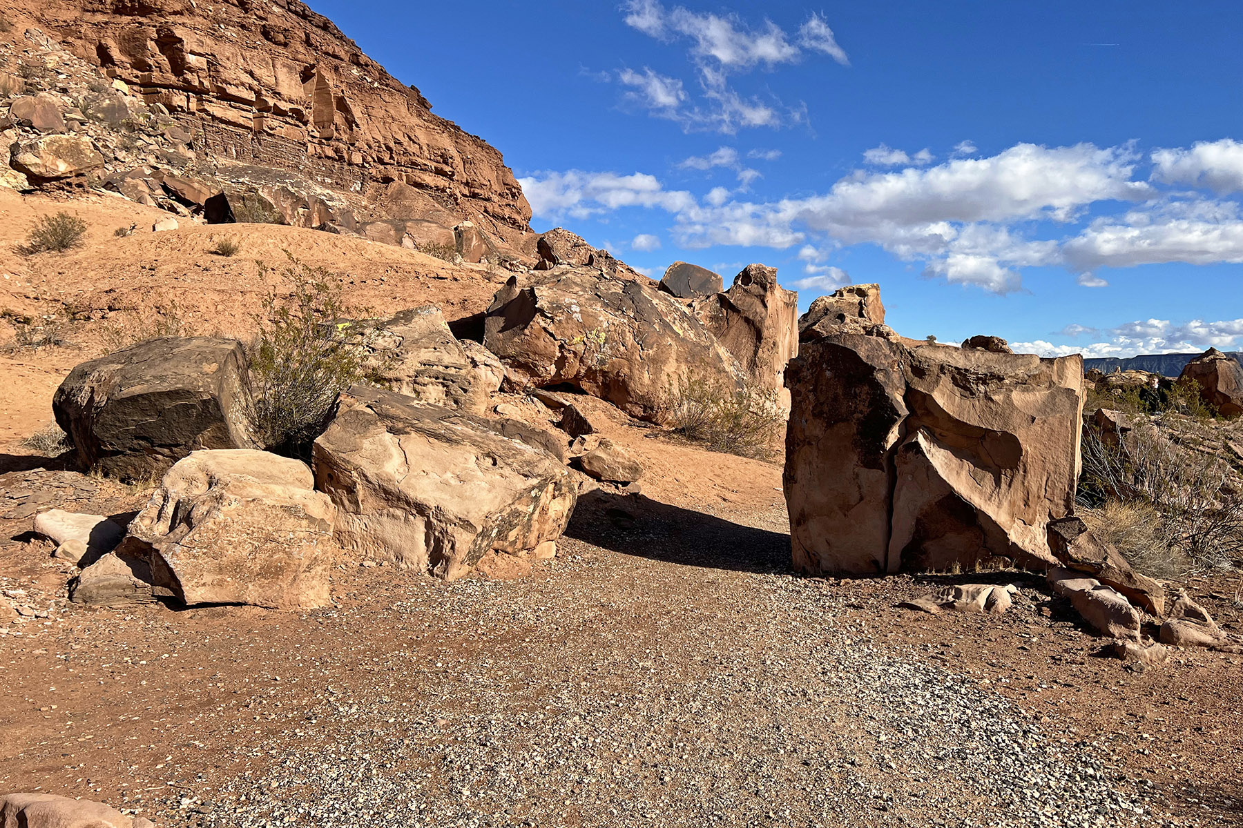 Trail with boulders