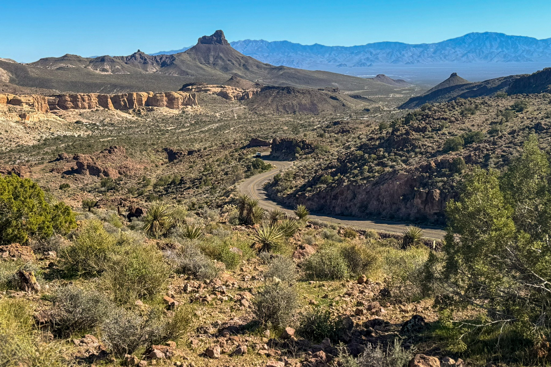 View along Route 66 Historic Back Country Byway