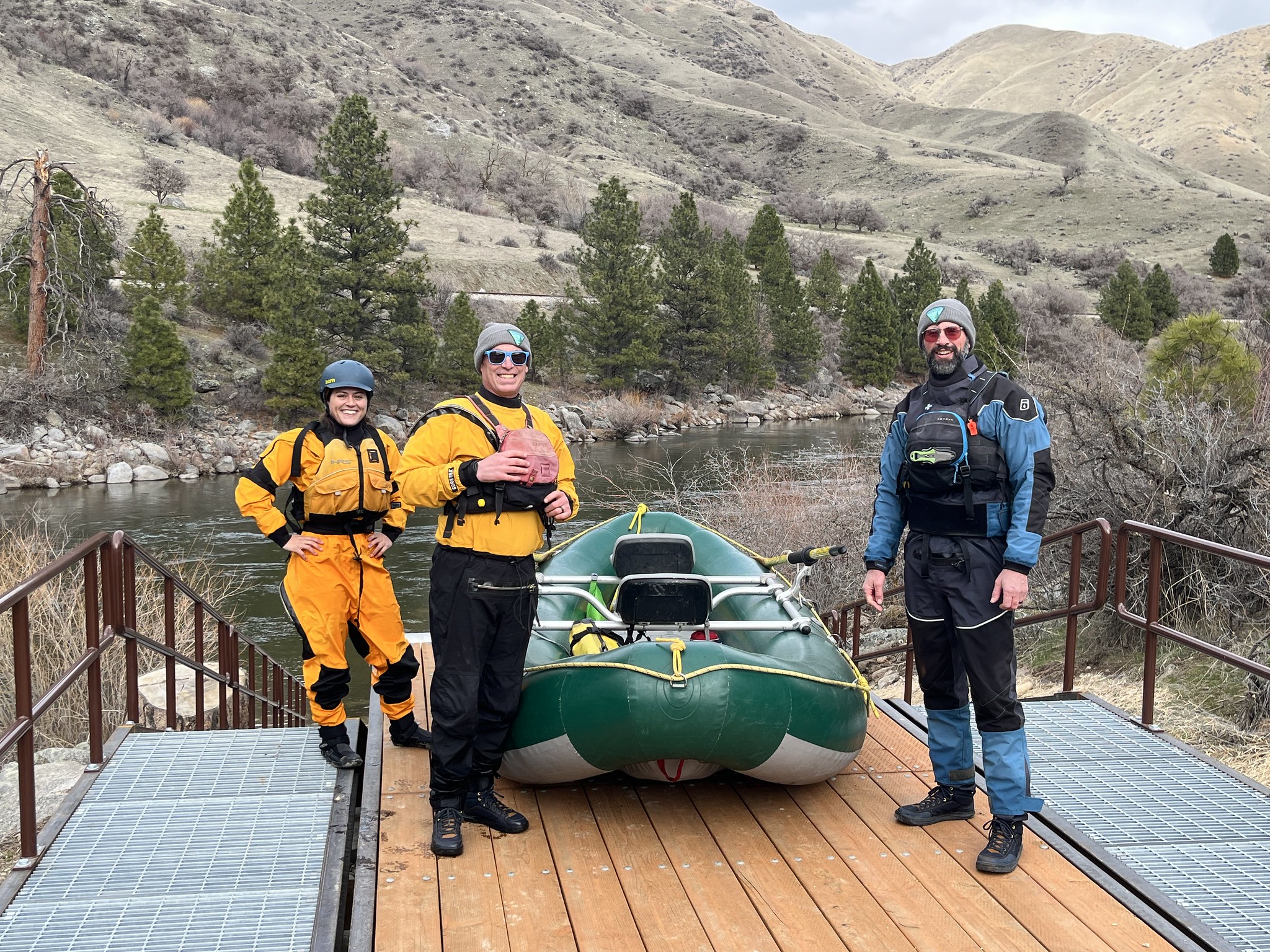 Rafters at the top of the new boat takeout ramp