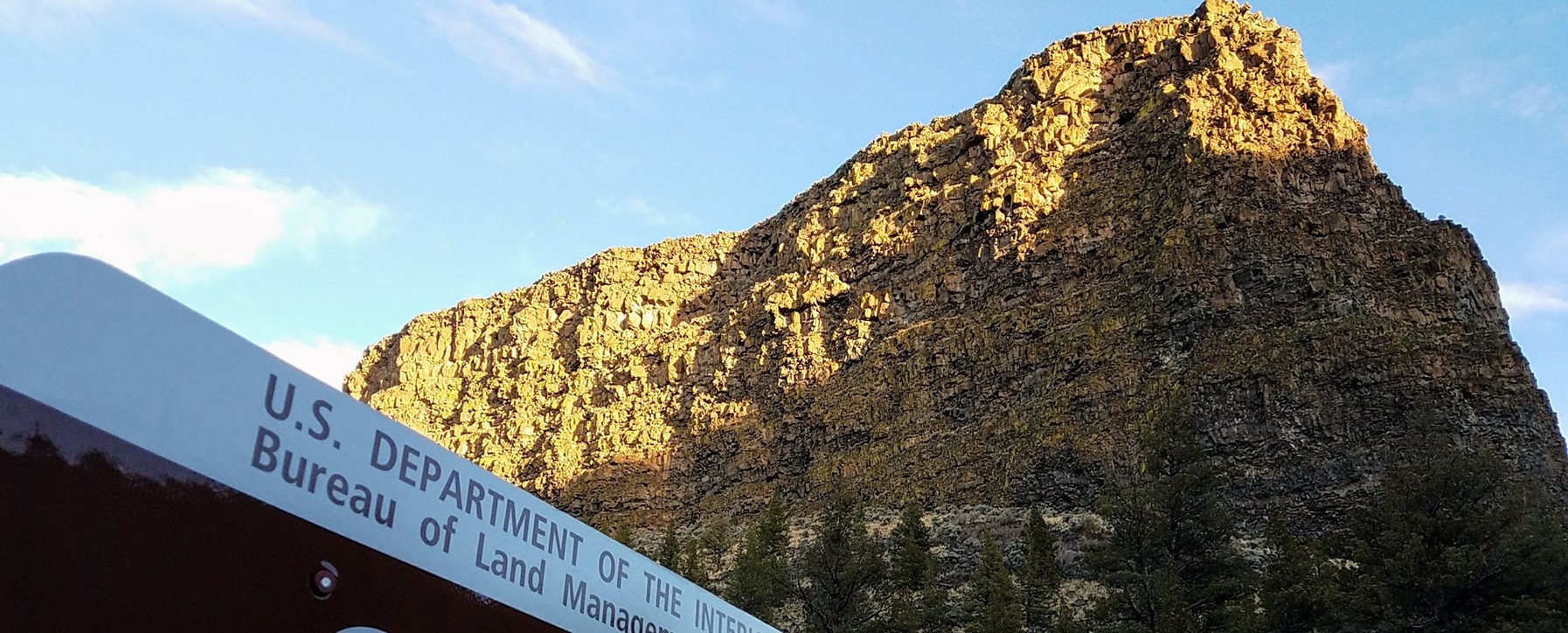 Castle Rock looming above its namesake campground