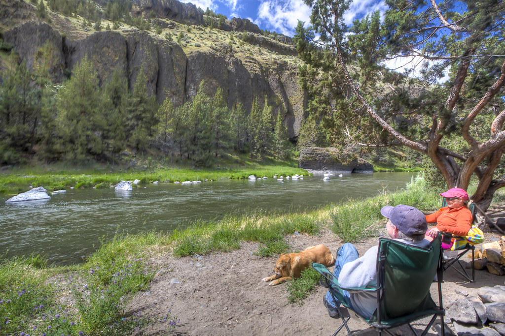 Relaxing at the Chimney Rock Campground