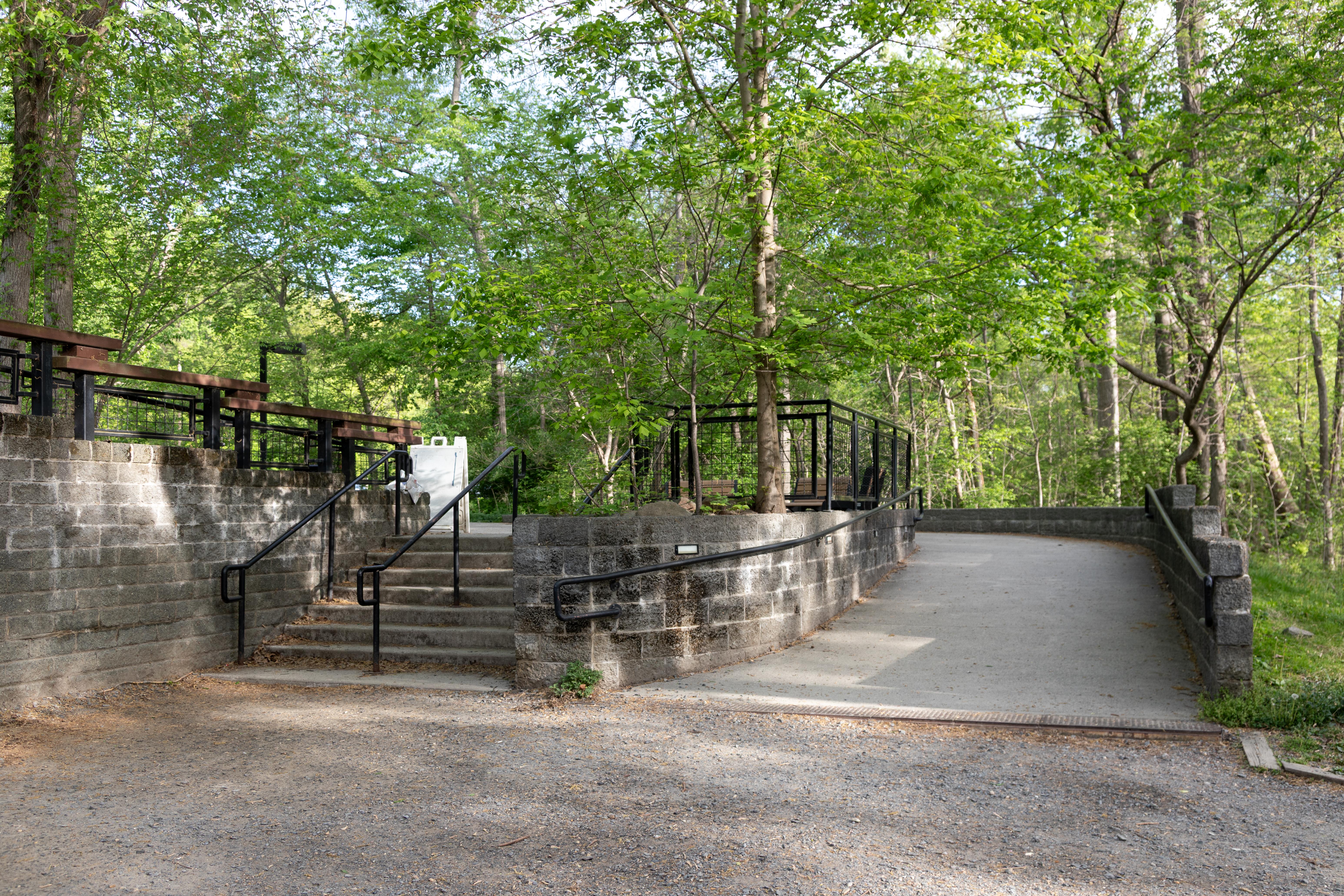 Stairs and Ramp to Visitor Center Courtyard