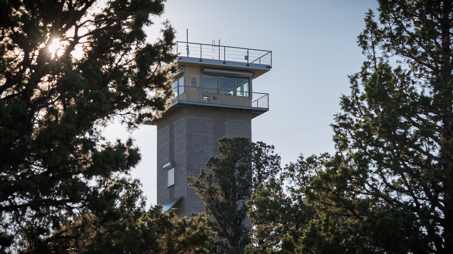 View of Green Mountain Fire Lookout from the adjacent campground