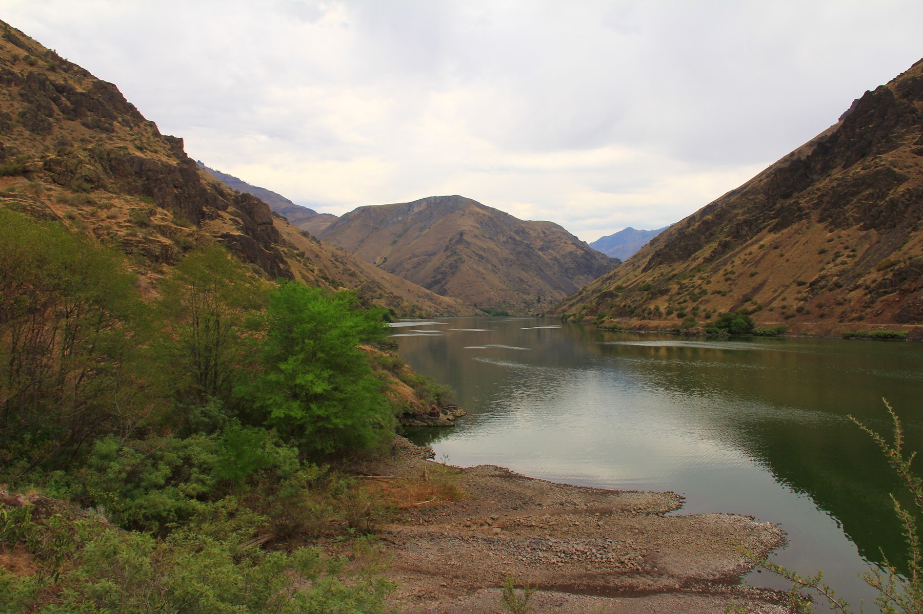 Looking upriver in Hells Canyon Wilderness