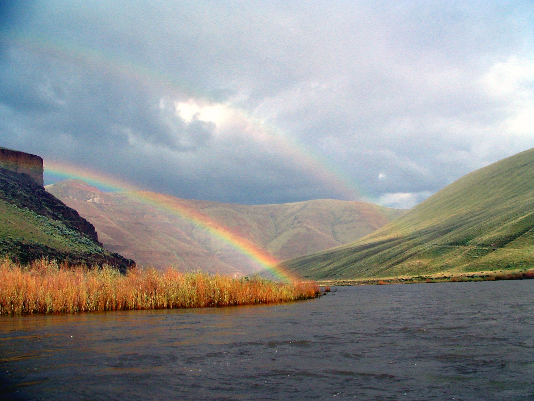 Double rainbow on the John Day Wild and Scenic River