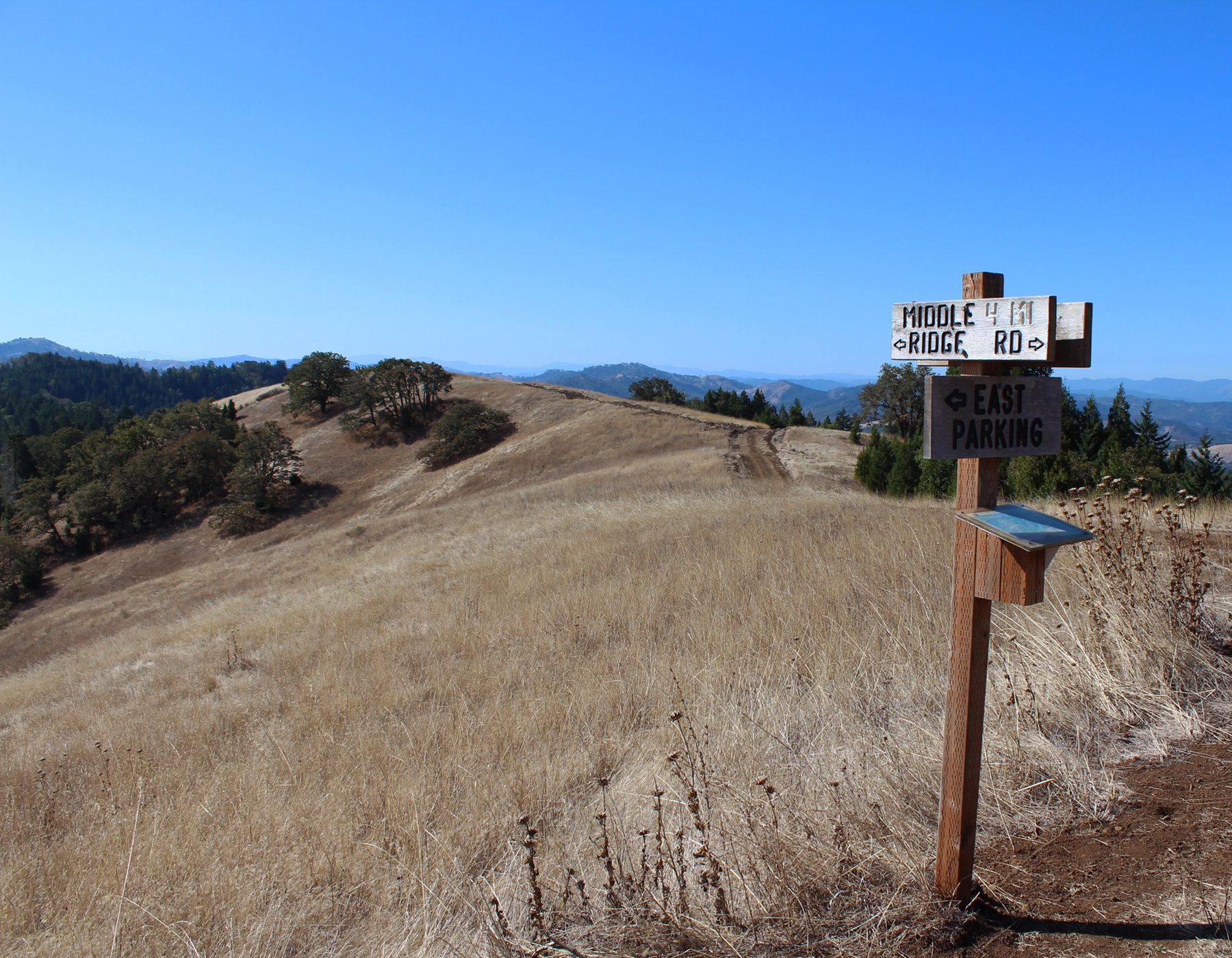 Ridge trail sign