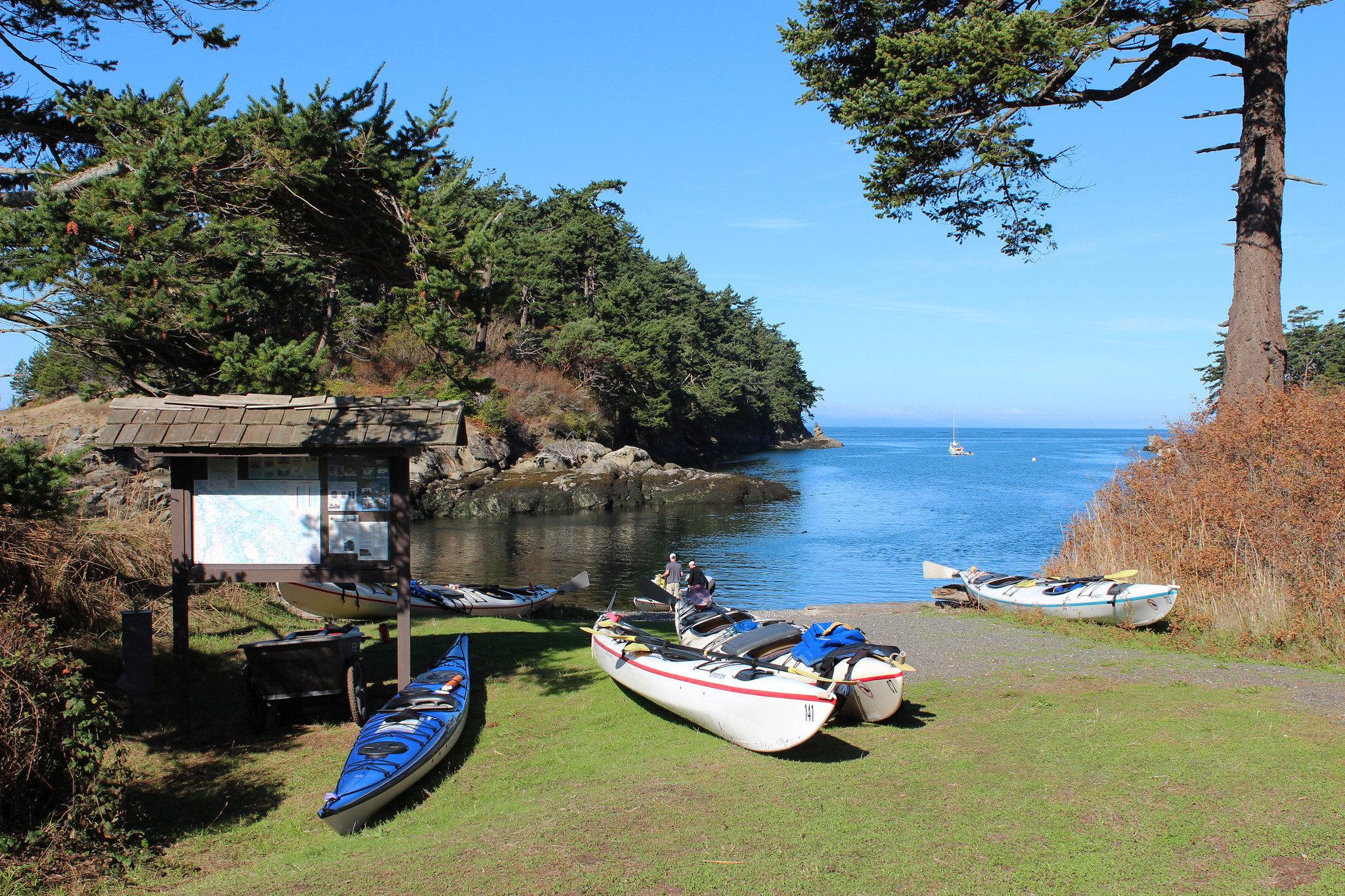 Kayaks at Patos Island Recreation Site