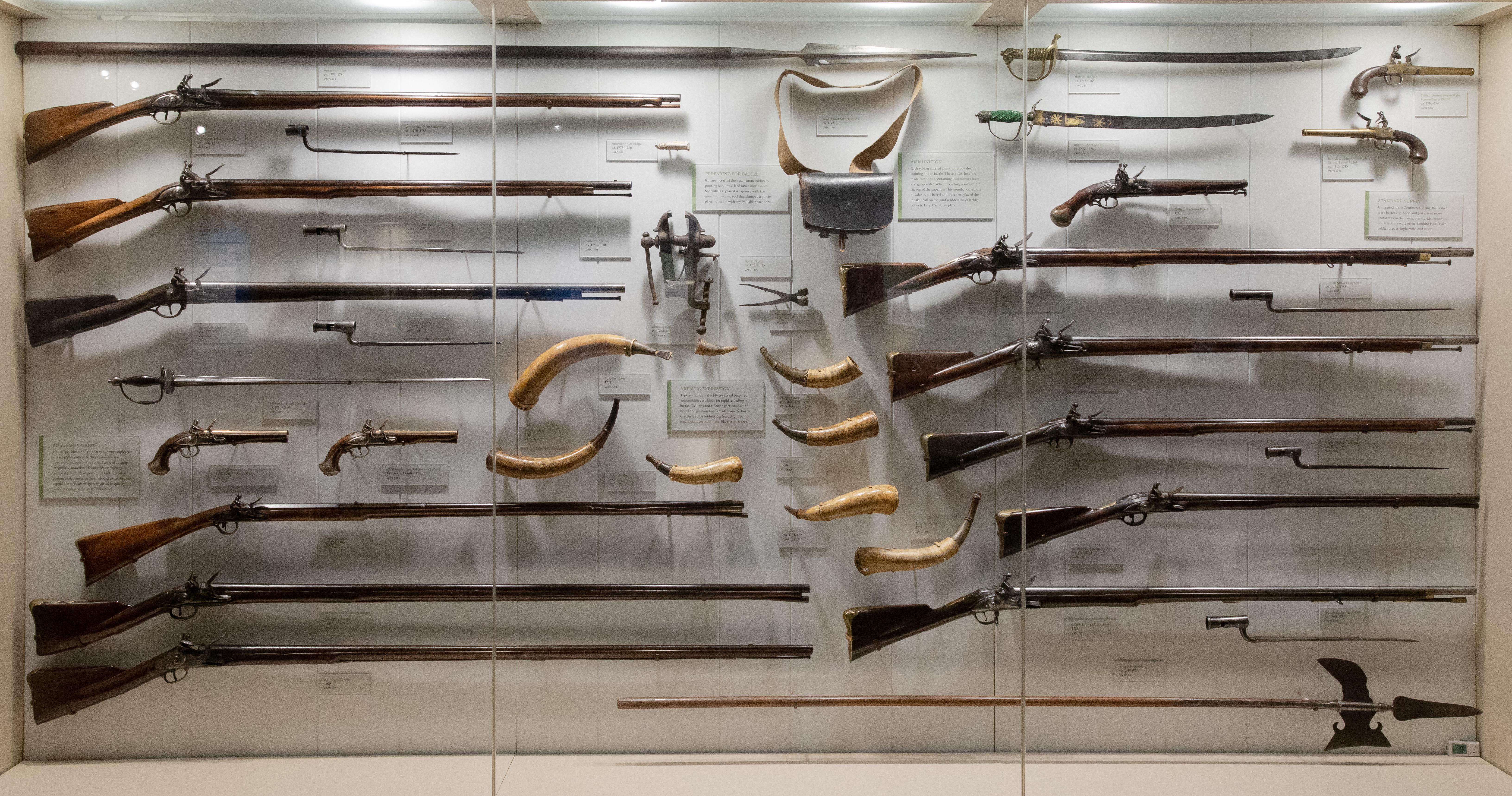 Weapons Case in Valley Forge Exhibit
