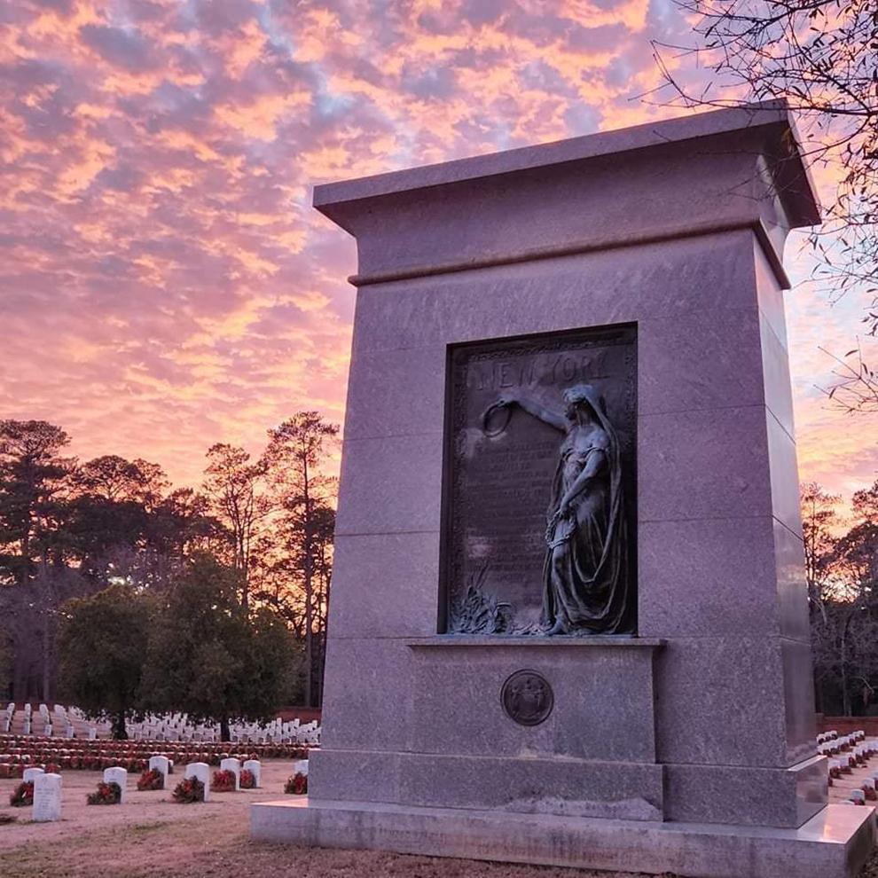 Andersonville National Historic Site — New York Monument Sunset
