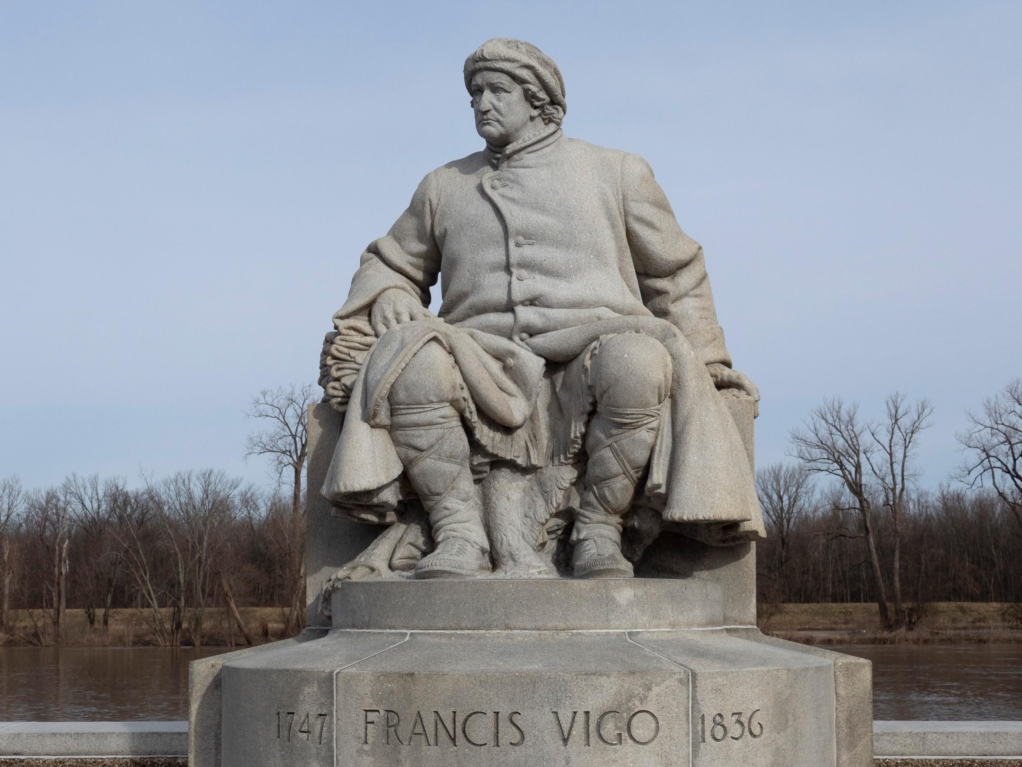 Francis Vigo Statue on the Wabash River