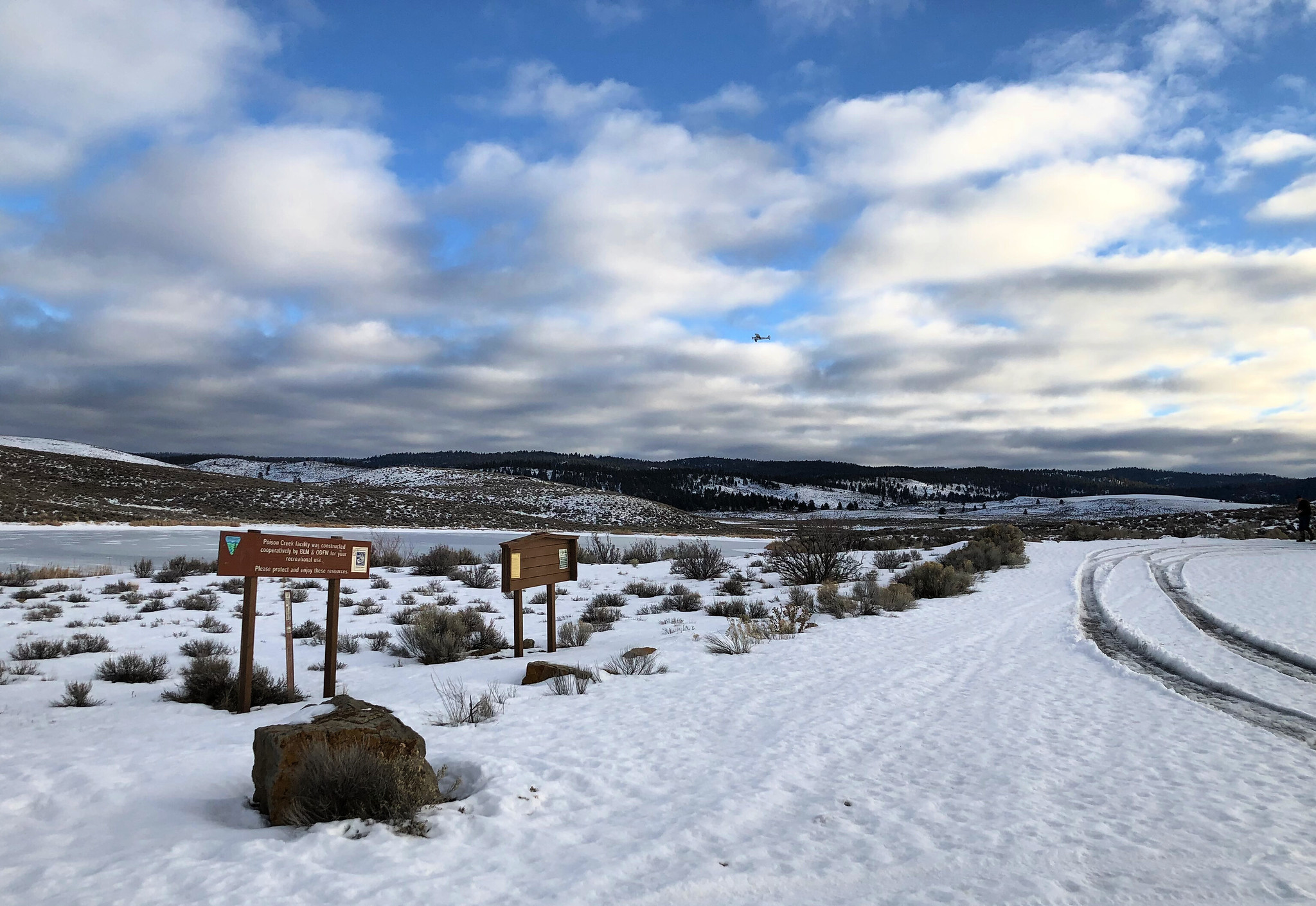Poison Creek Recreation Site in Winter