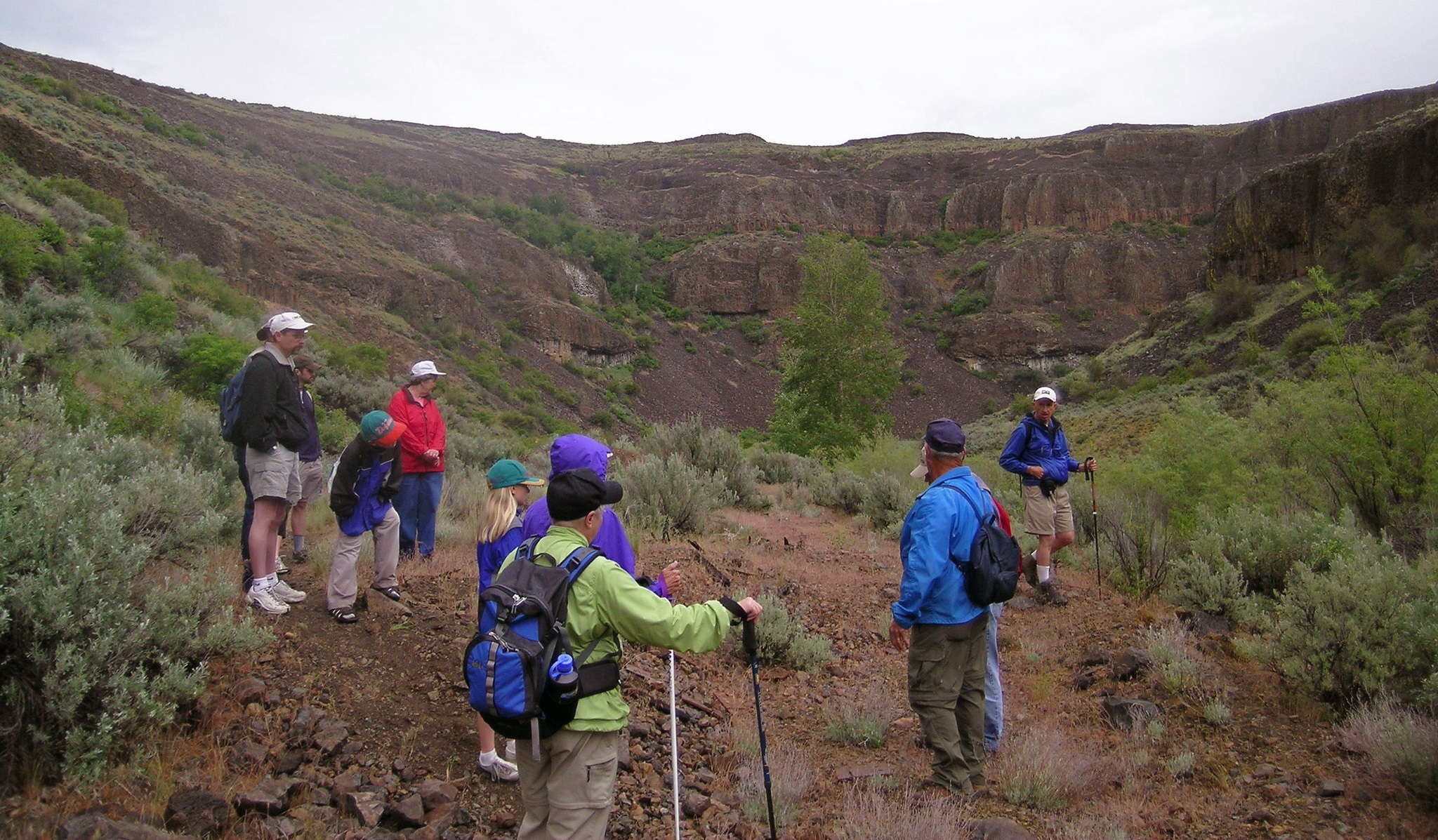 Hikers on Douglas Creek