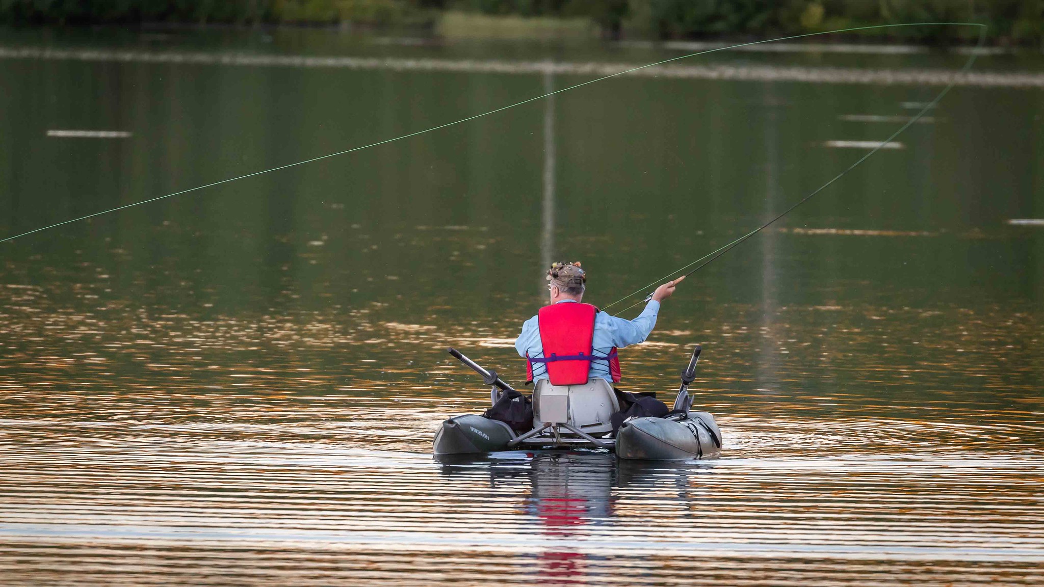 Fly-fishing on Fish Lake
