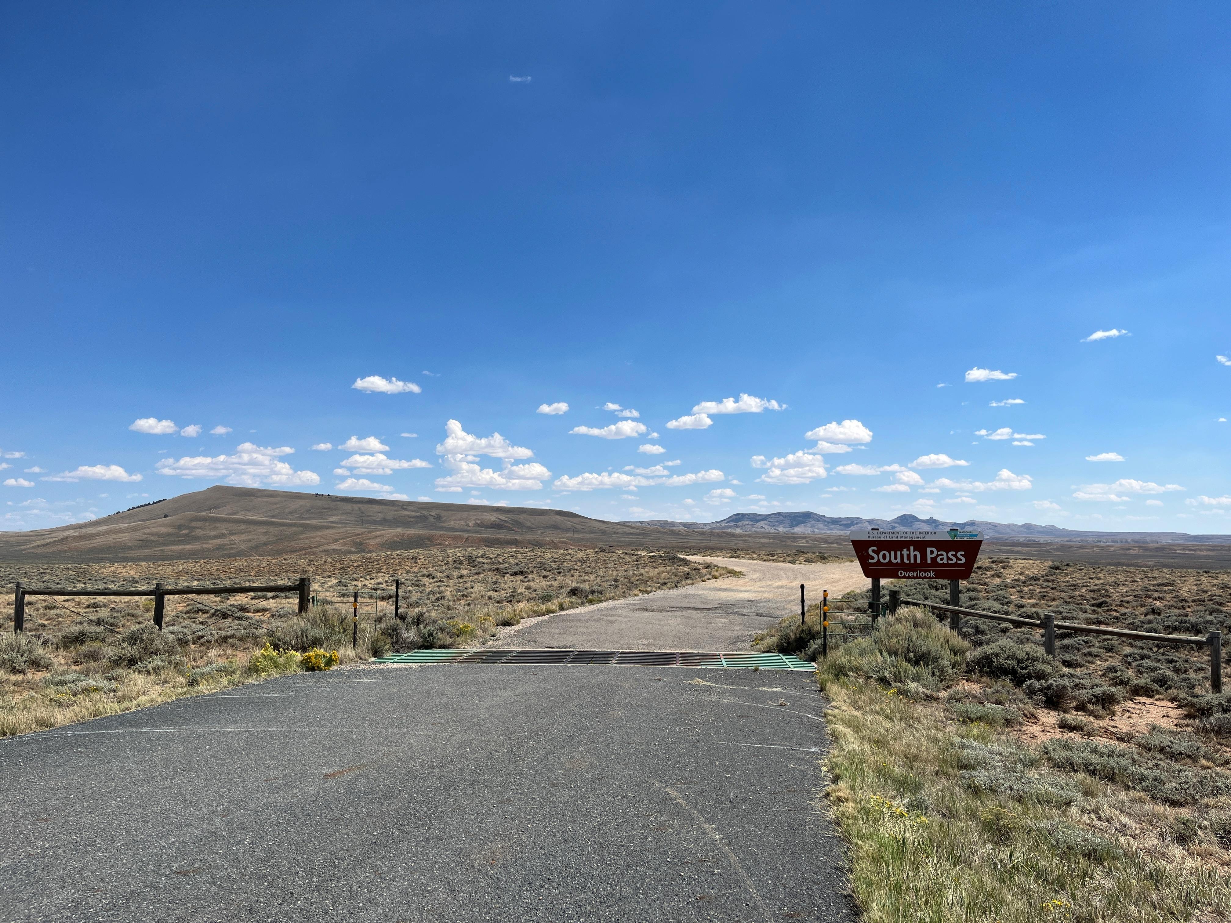 South Pass Overlook entrance