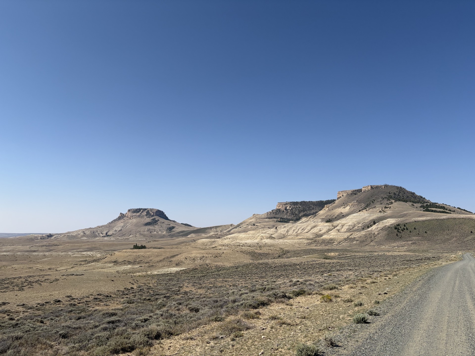 View of boundary road surrounding Oregon Buttes Wilderness Study Area