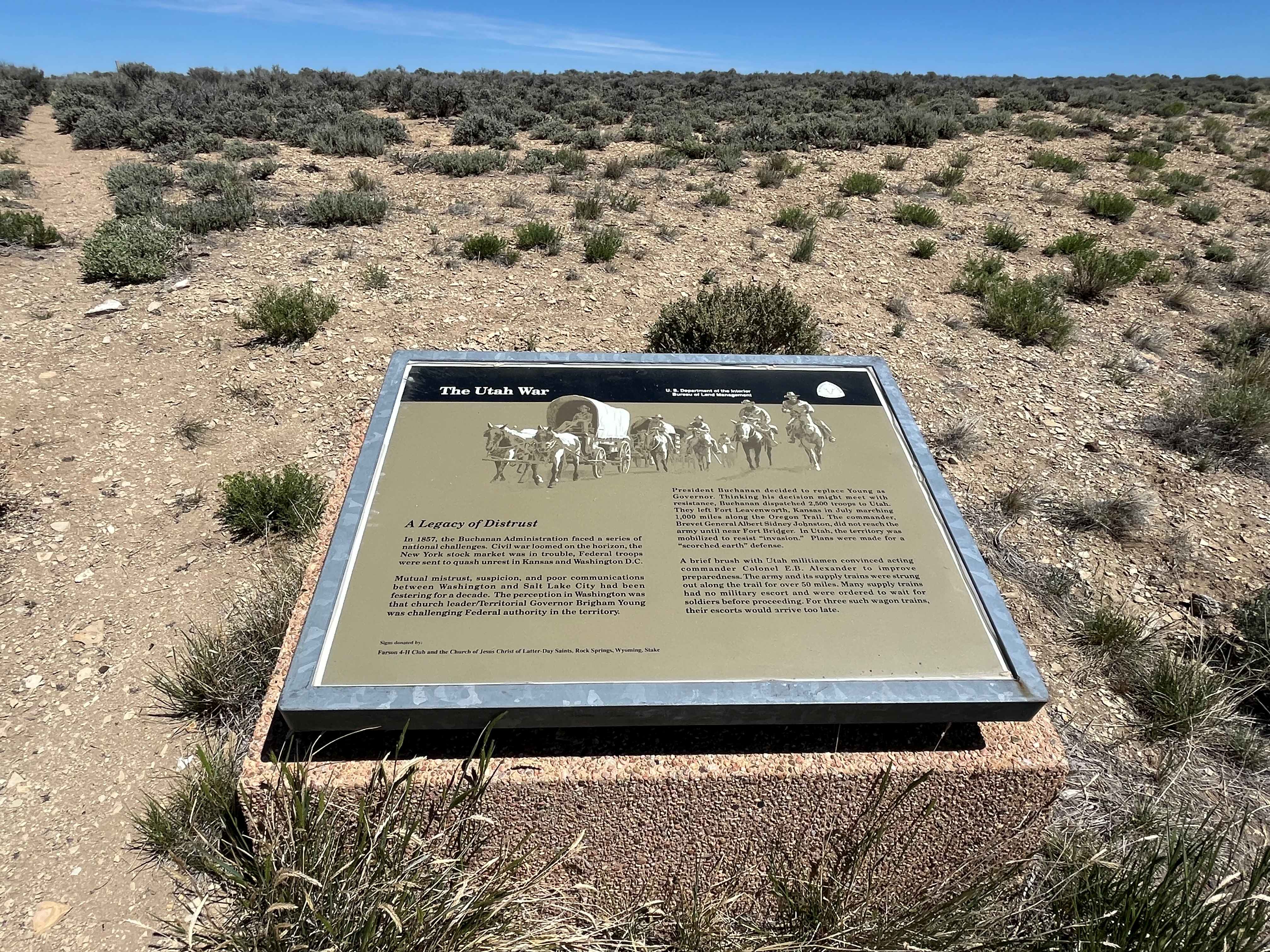 The Utah War Interpretive Panel