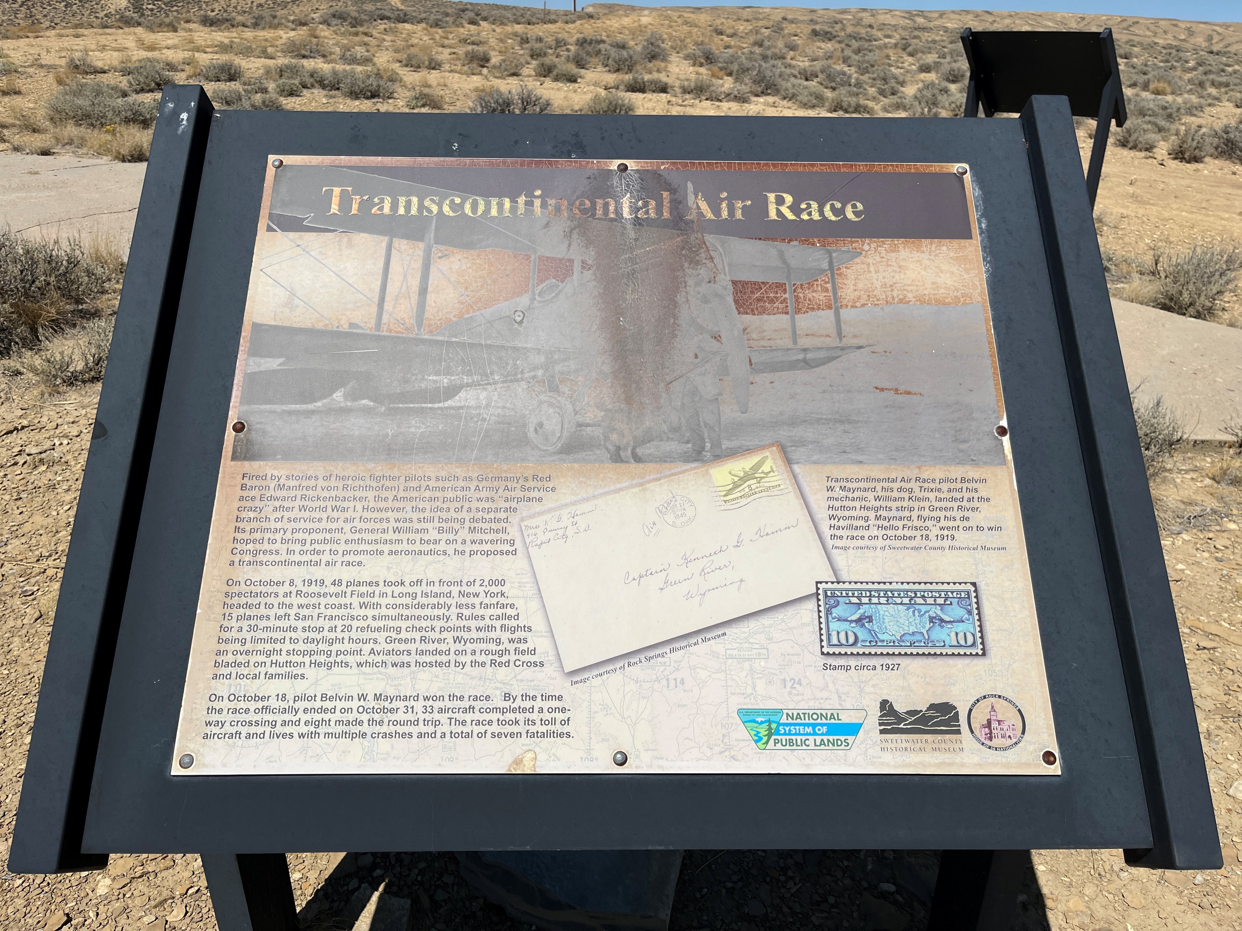 Transcontinental Air Race Interpretive Panel