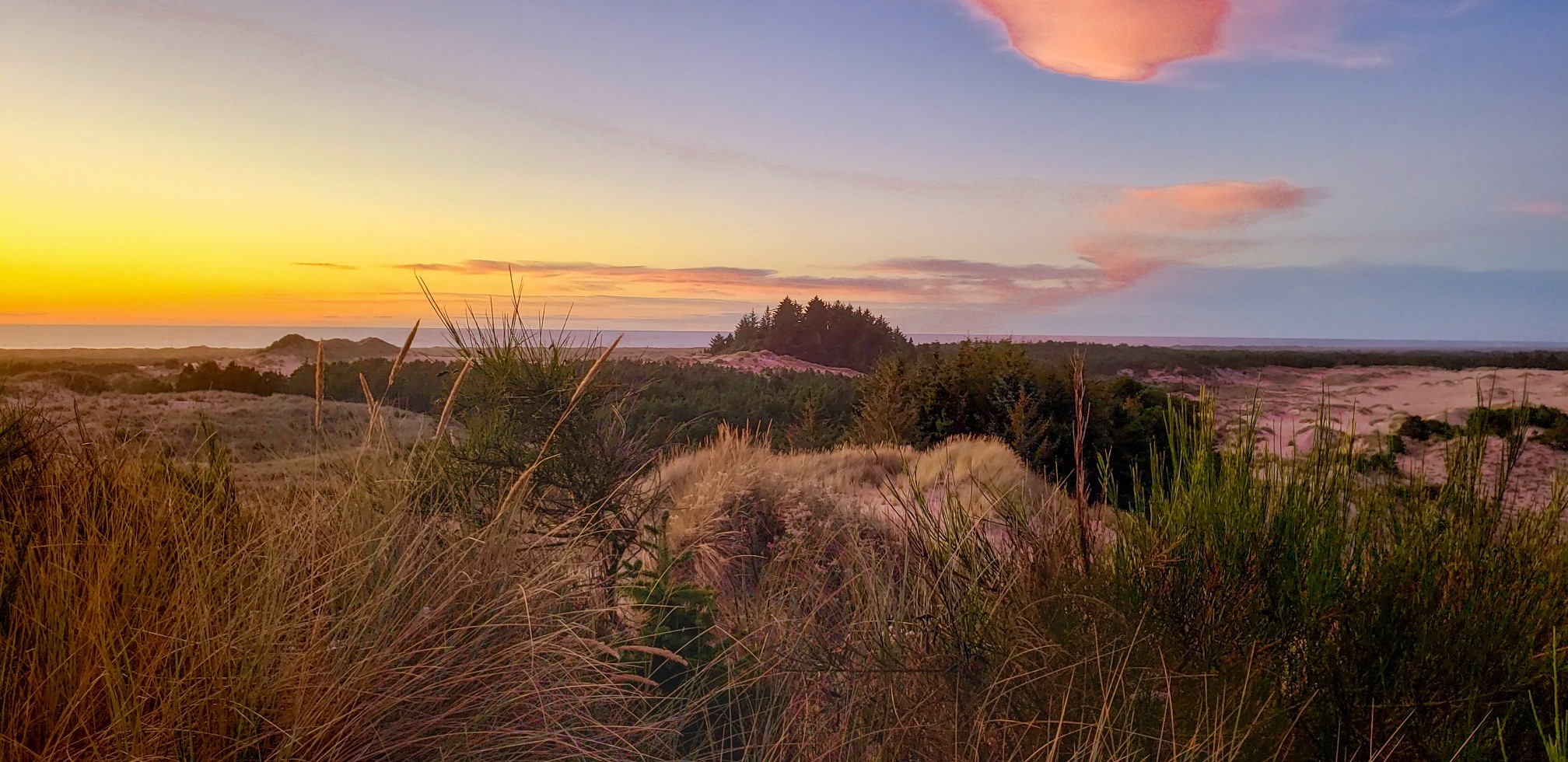 Sunset from the North Spit of Coos Bay on the Oregon Coast