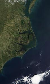 A Satellite View of North Carolina's Outer Banks Scenic Byway Route