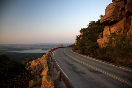 Road Traveling up Mount Scott