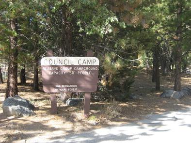 Council Camp Sign