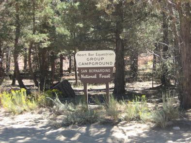 Heart Bar Equestrian Campground Sign