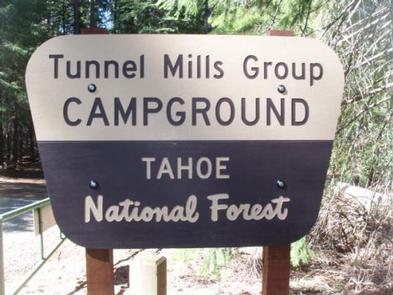 Tunnel Mills Group Campground Sign