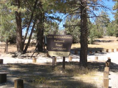 Crab Flats Campground Sign