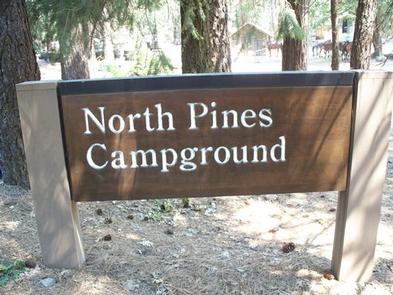 NORTH PINES entrance sign